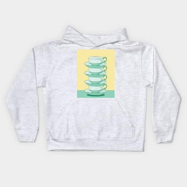 Tea Time #5 Kids Hoodie by SWON Design